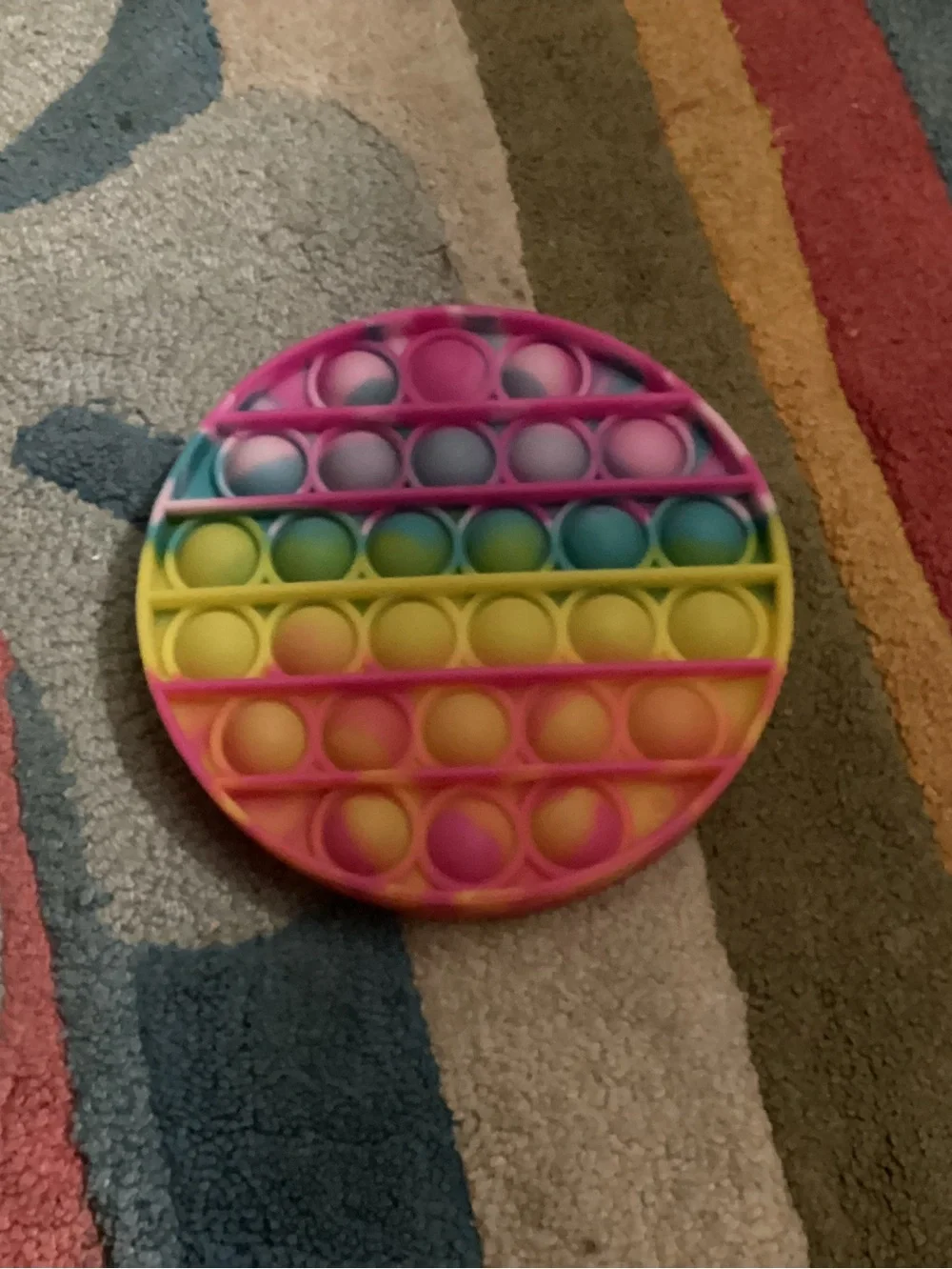 Rainbow Silicone Pop-It Fidget Toy - Kids Stress Relief